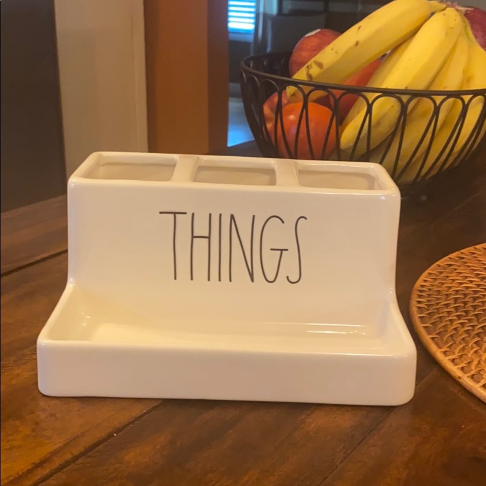 REDUCED. Rae Dunn “Things” Organizer/ Container